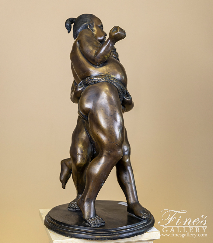 Bronze Statues  - Bronze Sumo Wrestlers Statue - BS-860